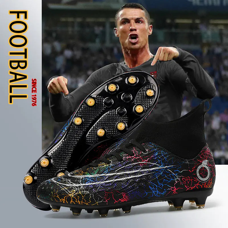 Men's Microfiber Soccer Shoes for Outdoor Training