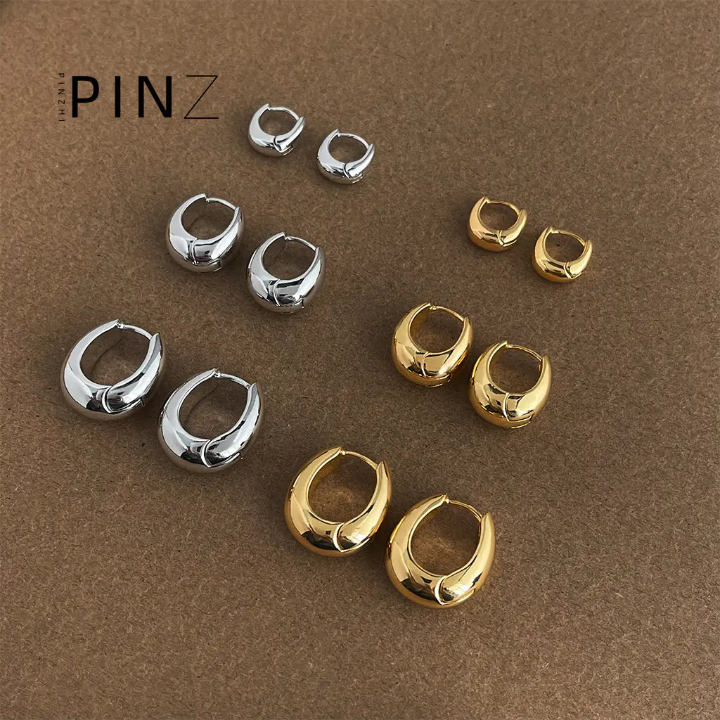 "Upgraded 18K Gold-Plated French Style Earrings"