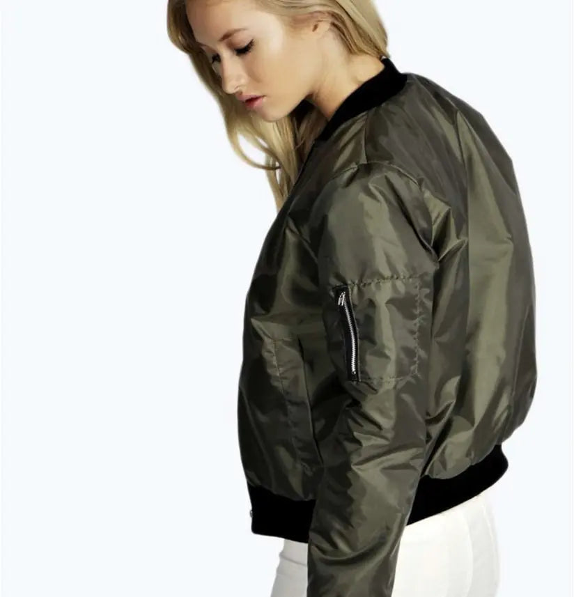 Trendy Short Zip Top with Jacket for Women
