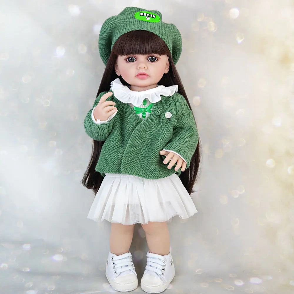 55cm Reborn Doll with Sweater Outfit for Girls