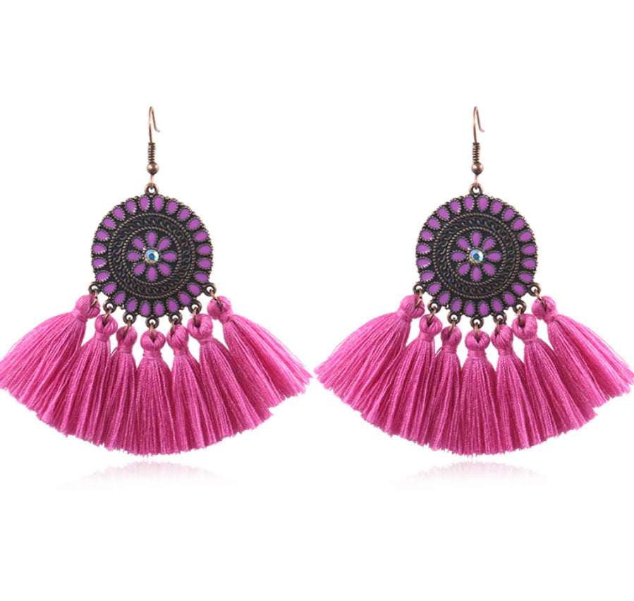 Sunflower Tassel Earrings (Tassel Earrings)