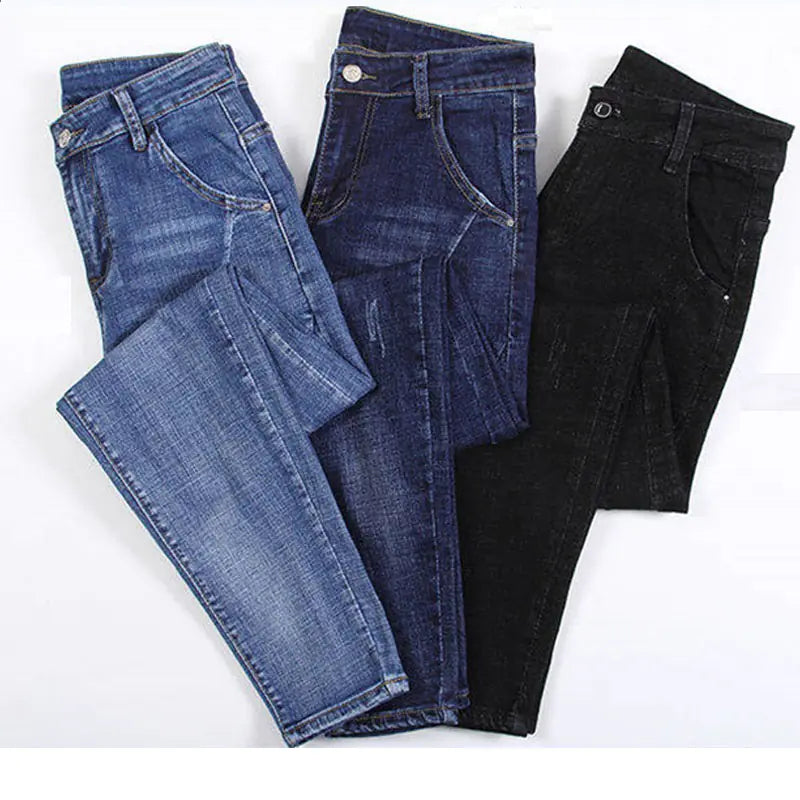 High Waist Denim Harem Pants for Women