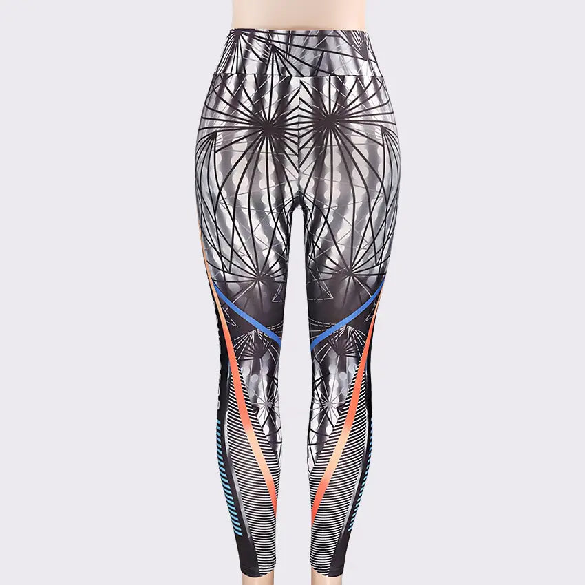 "Don't Stop Printed Yoga Pants - High Waist Leggings"