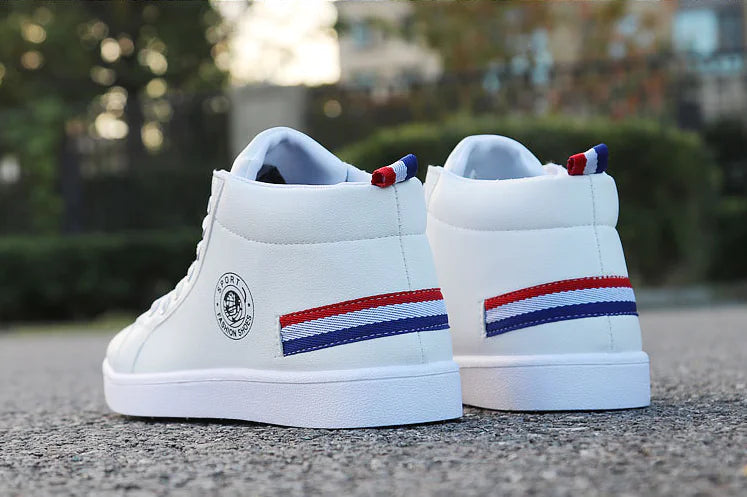 Trendy Casual High Top Sneakers - Korean British Style