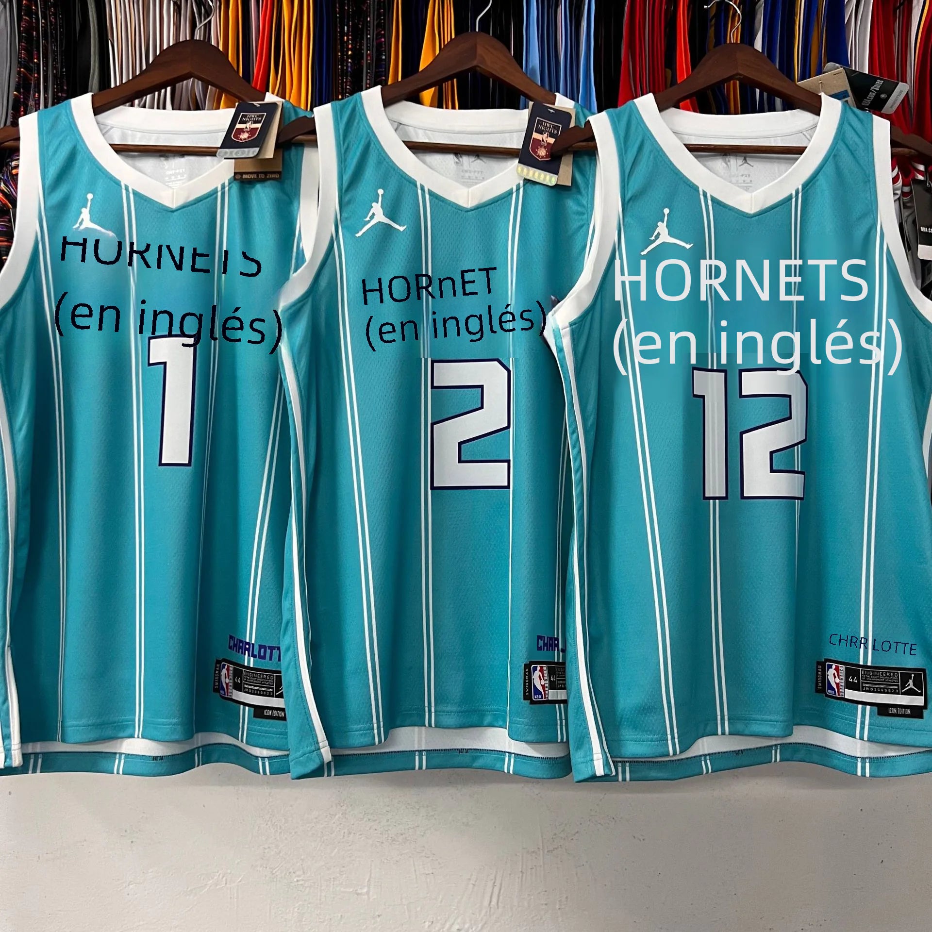 Hornets 2023 Season White Blue NBA Jerseys (Quick-Dry)