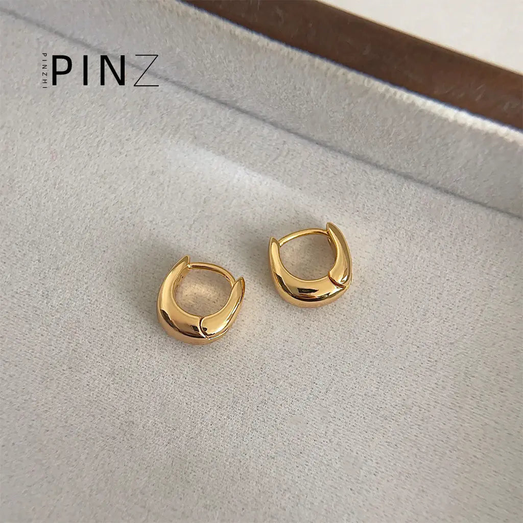 "Upgraded 18K Gold-Plated French Style Earrings"