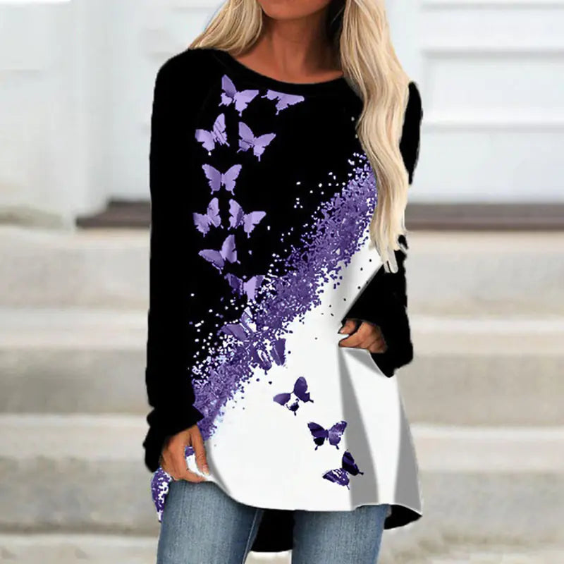 Women's Casual Butterfly Loose T-Shirt