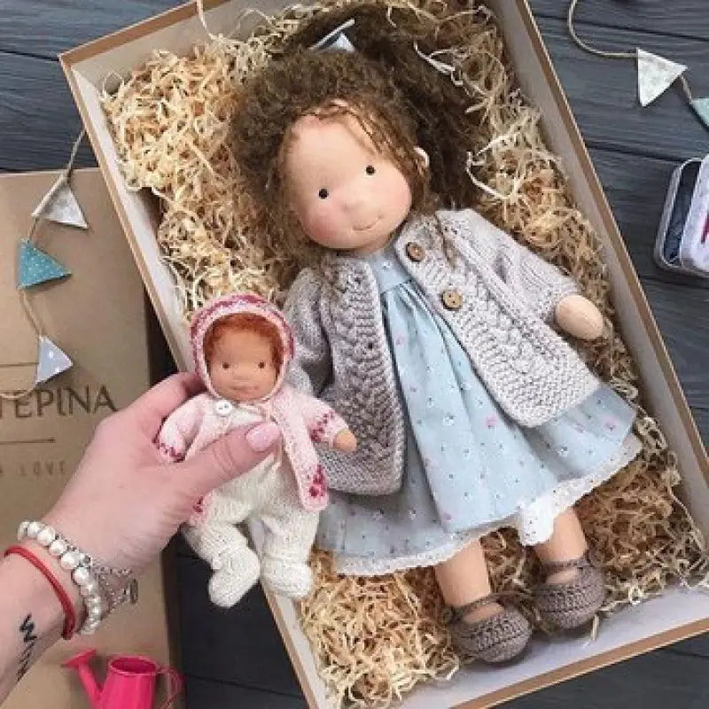 Handmade Mini Dress-Up Doll DIY Gift Box Set