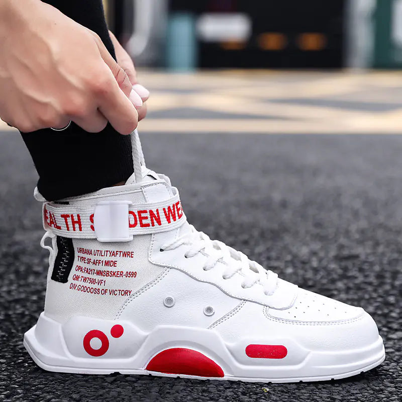 High-Top Casual Sneakers for Men, Size 45-46
