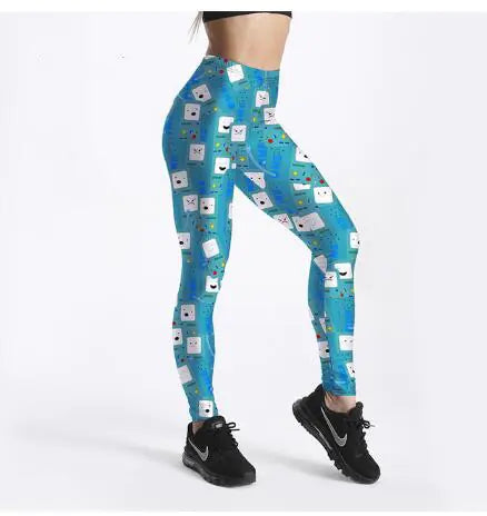 Fashion Printed Leggings for Women - Colorful Pencil Pants