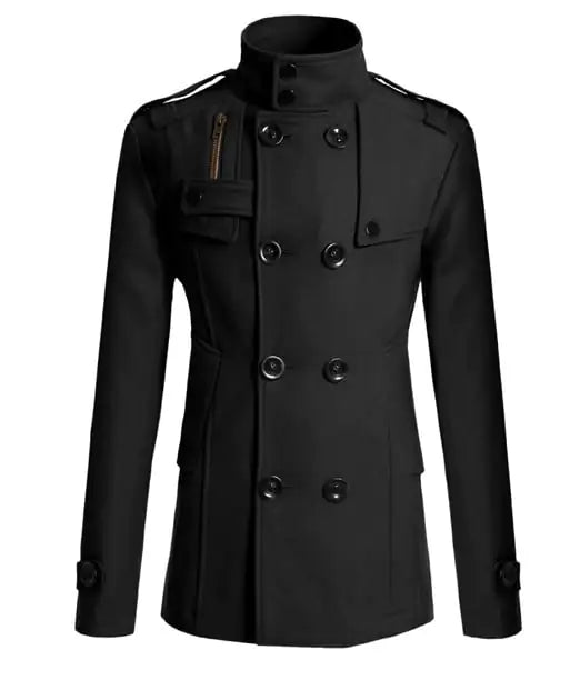 Men's Woolen Trench Coat