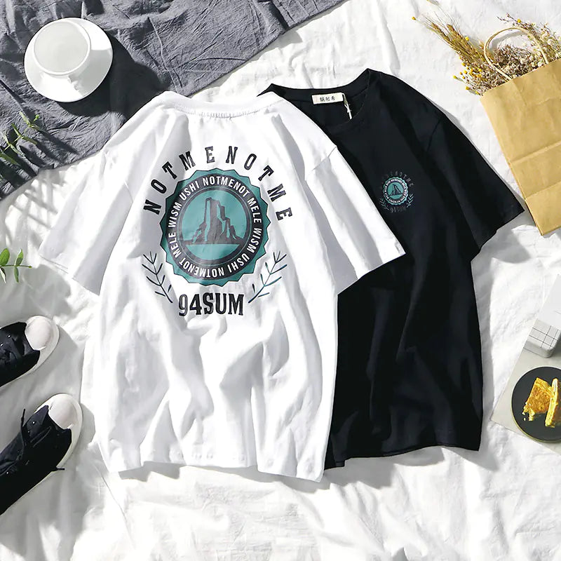 Summer Men's Short Sleeve T-Shirt with Trendy Print
