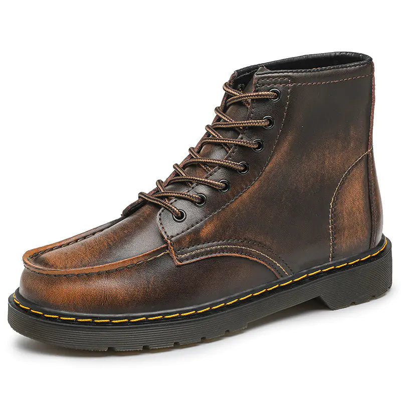 Botas altas Martin de piel de vacuno a la moda para hombre