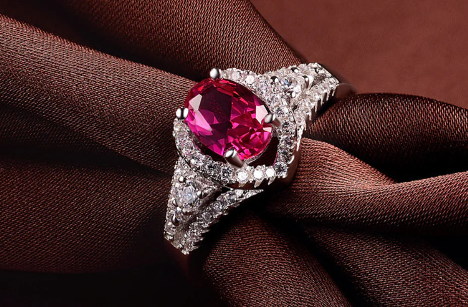 Simulated Diamond Ring with Zirconia Stones