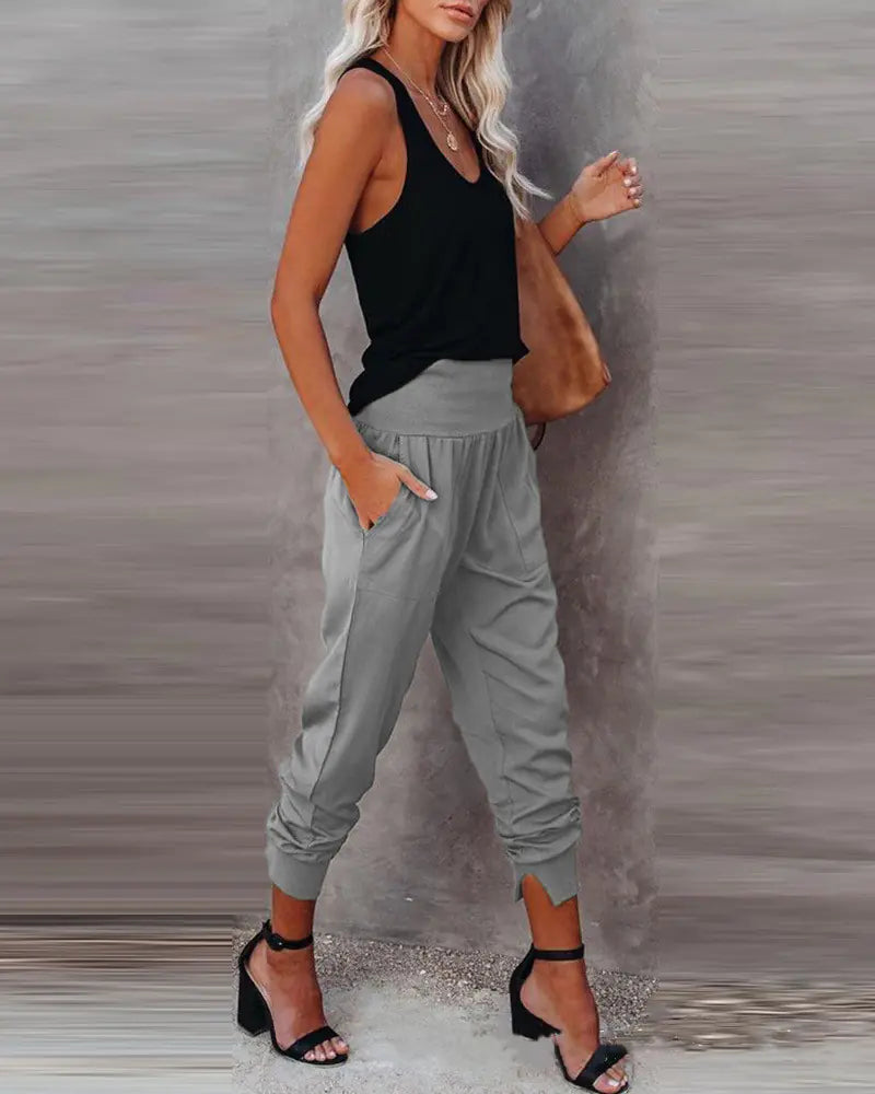 High Waist Casual Pants for Women