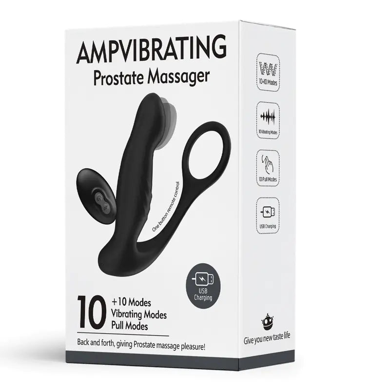 "Prostate Massager with Vibrating Cock Ring and Remote"