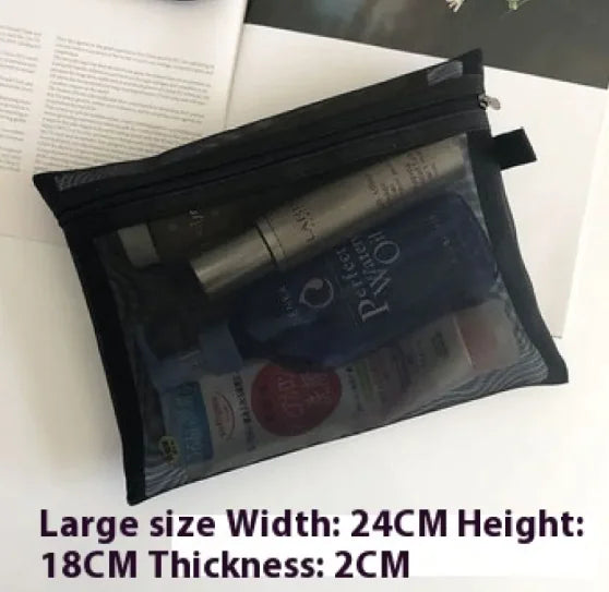 Portable Mini Mesh Makeup Bag