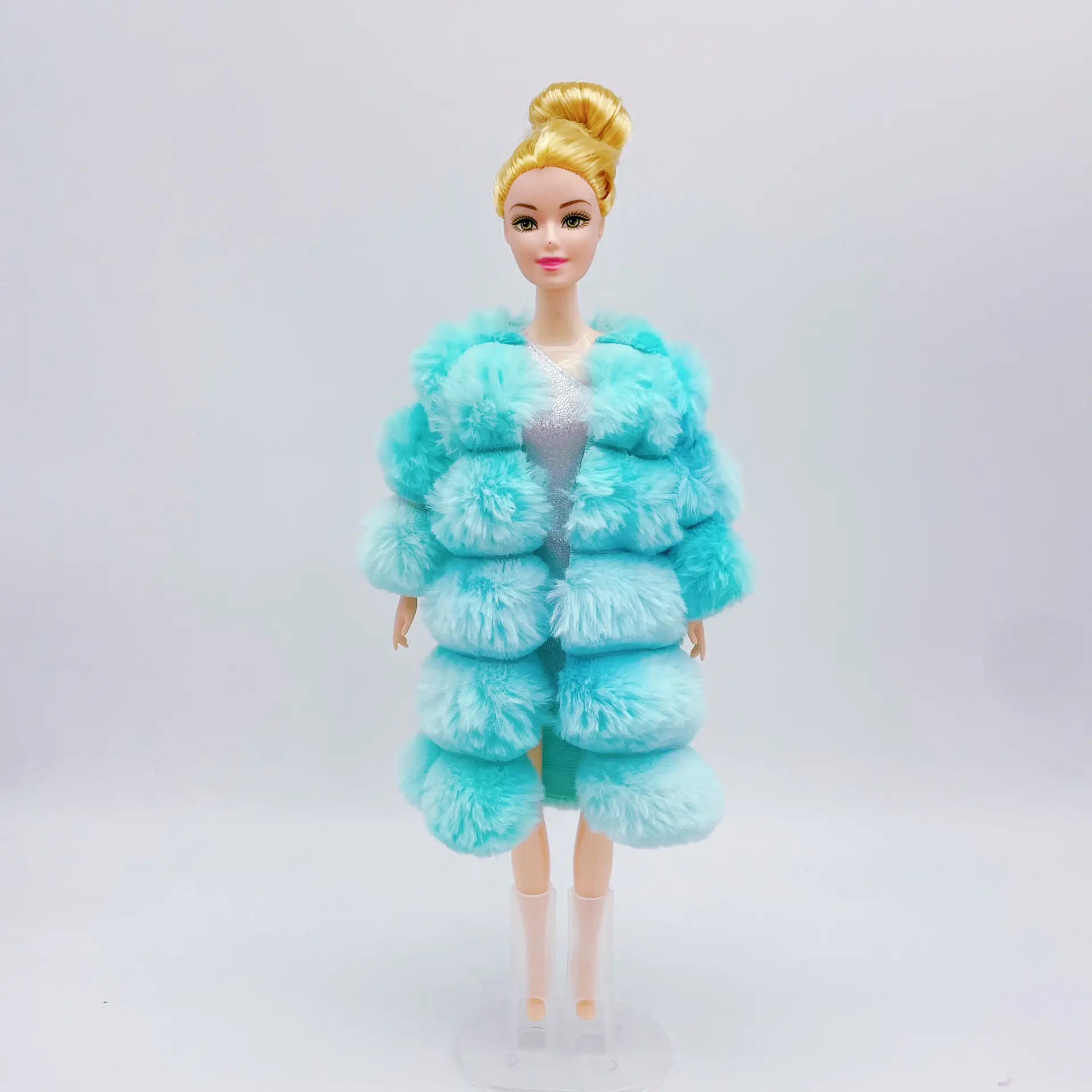 11 Inch Barbie Doll Clothes with Plush Short Coat Set