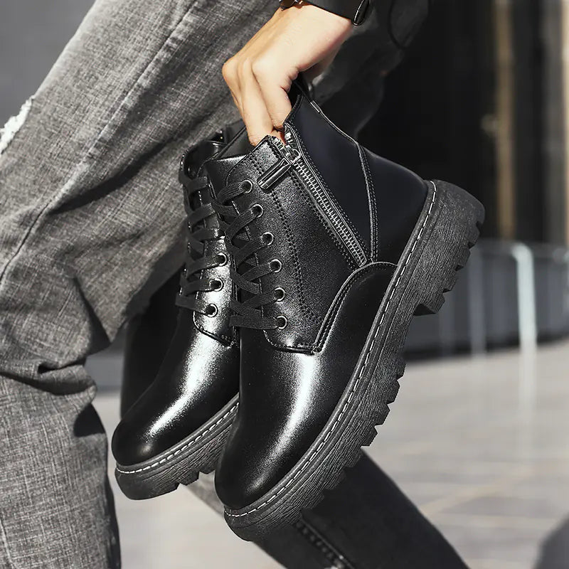 Martin British Style Men's High-Top Leather Boots