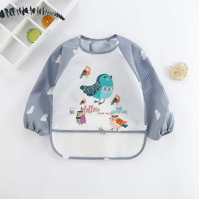Waterproof Art Feeding Bib Apron for Toddlers