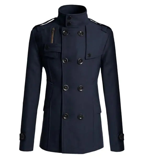Men's Woolen Trench Coat
