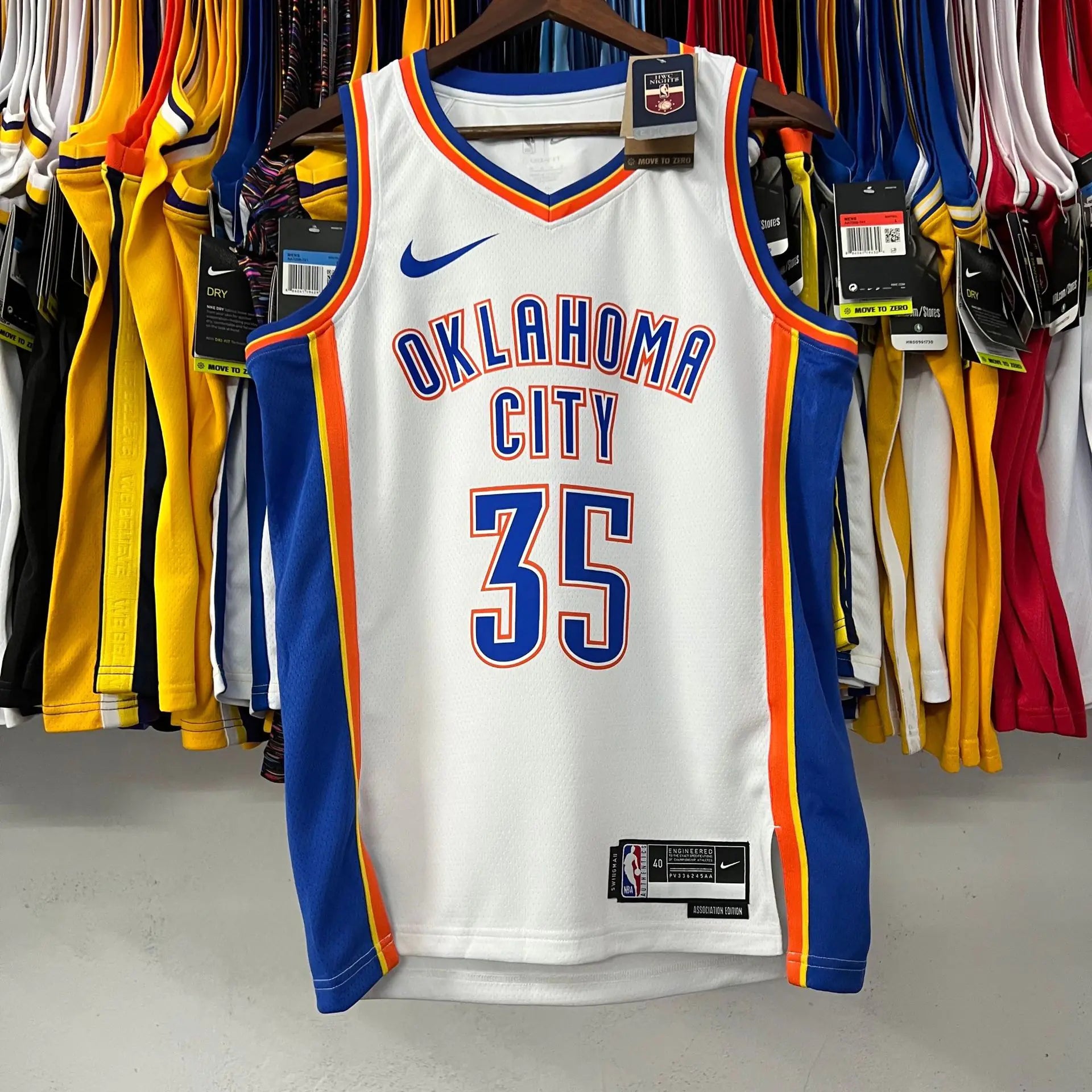 NBA 23 Season Thunder Team Jerseys: Durant, George, Harden, Anthony, Paul
