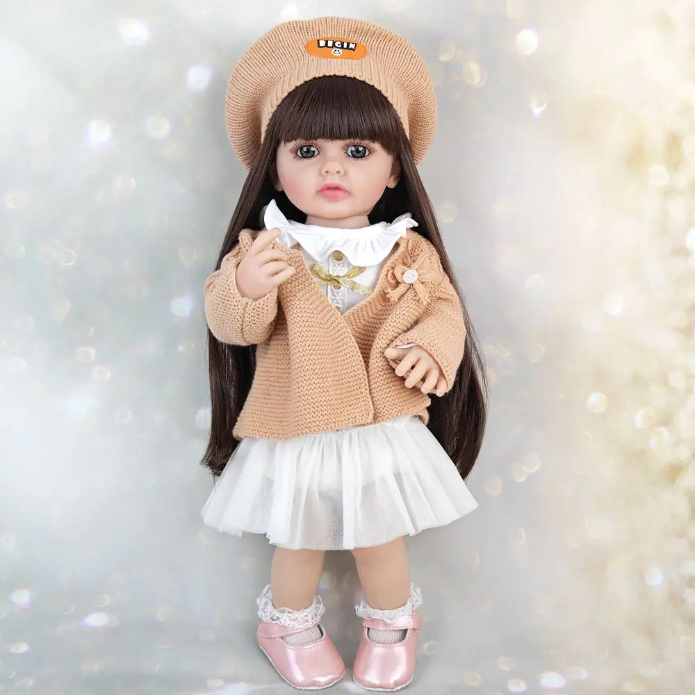 55cm Reborn Doll with Sweater Outfit for Girls