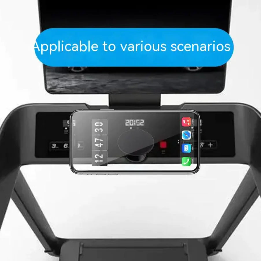 Magnetic Aluminum Alloy Gym Phone Holder – MagSafe Mount for Treadmills, Exercise Bikes & More