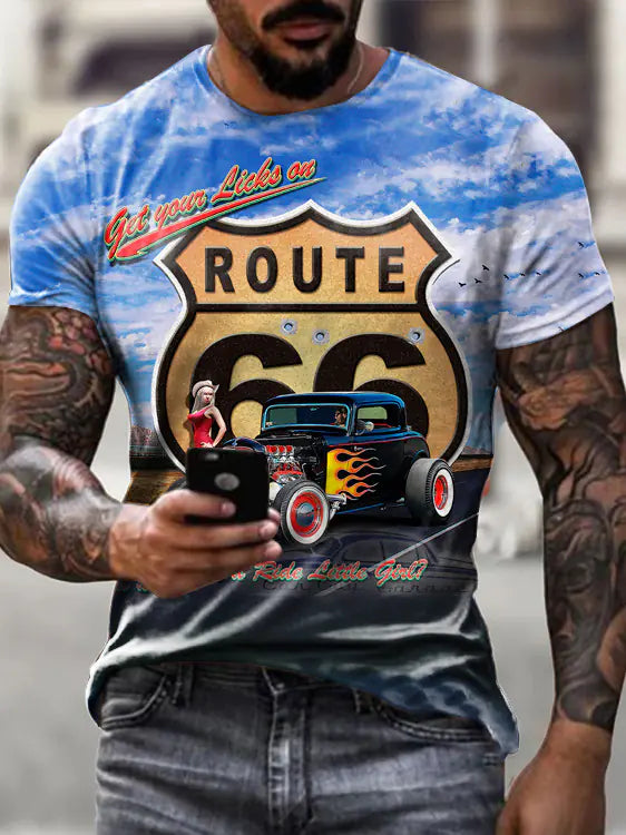 Men's Short Sleeve T-Shirt 3D Digital Print GULF