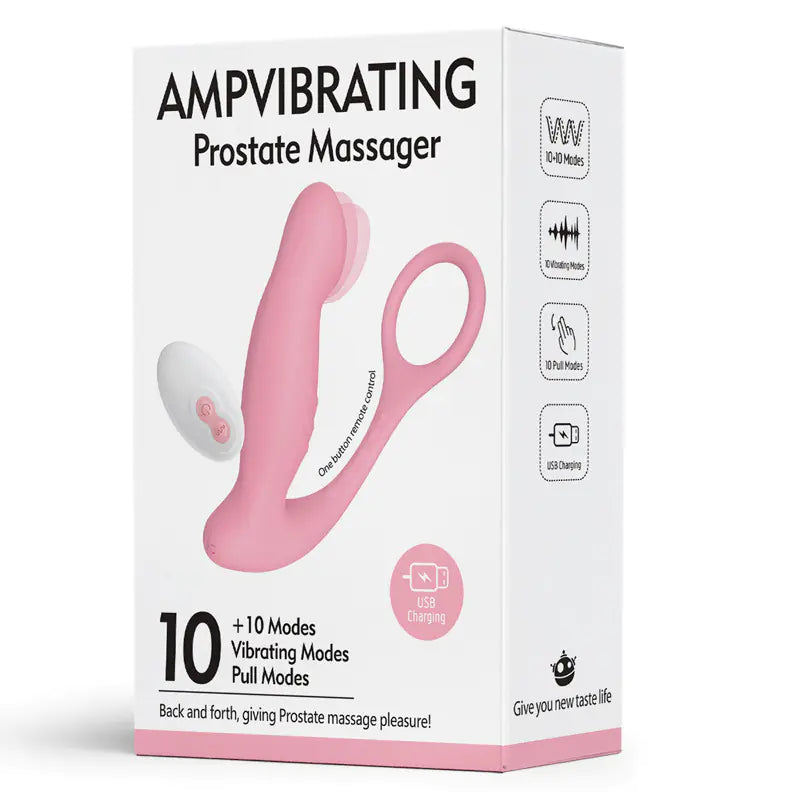 "Prostate Massager with Vibrating Cock Ring and Remote"