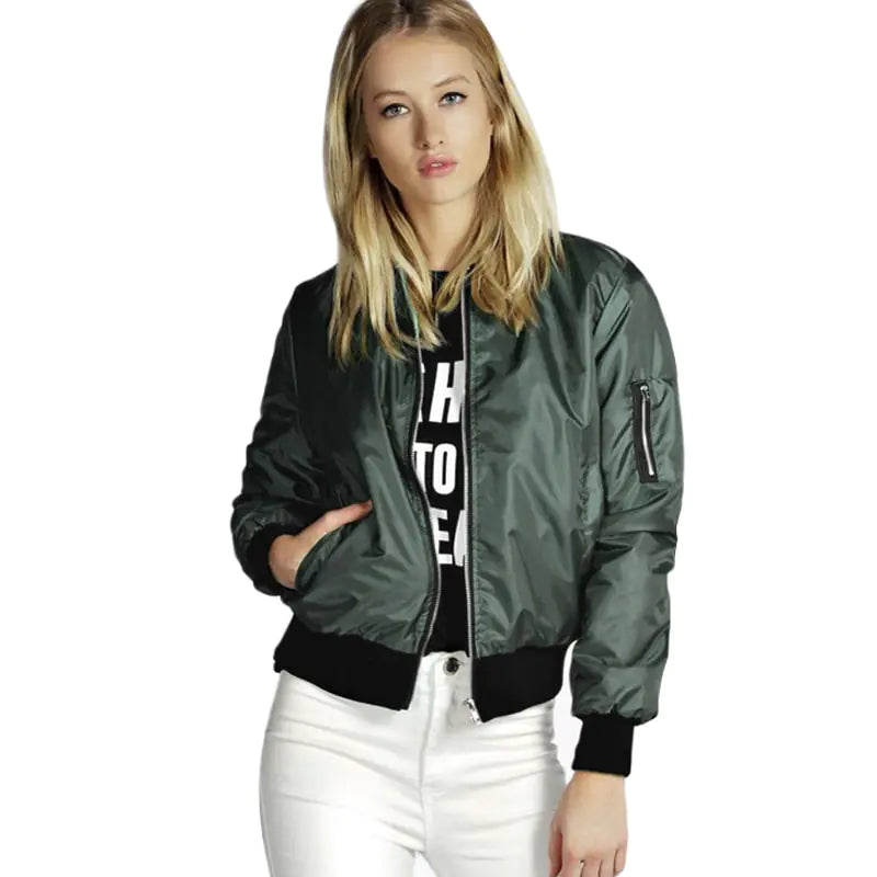 Trendy Short Zip Top with Jacket for Women