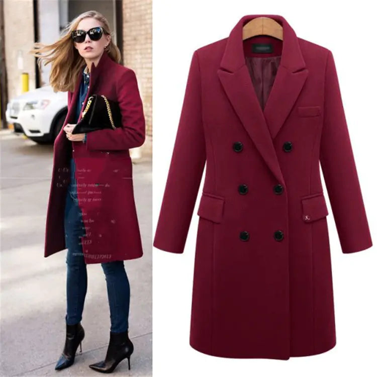 Woolen Coat in Medium Length