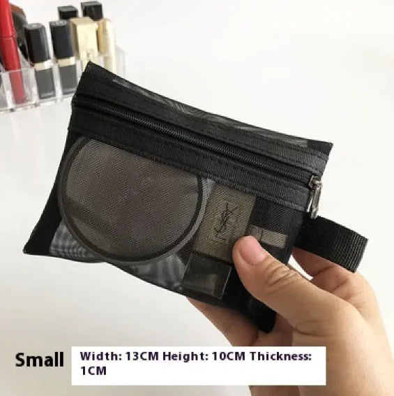 Portable Mini Mesh Makeup Bag