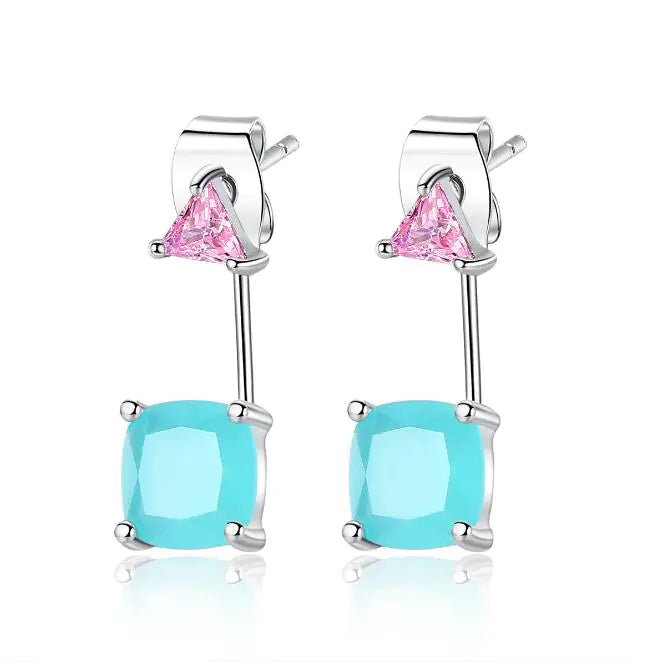 Lilac Flower Earrings, Haoshi Earrings, Diamond Earrings