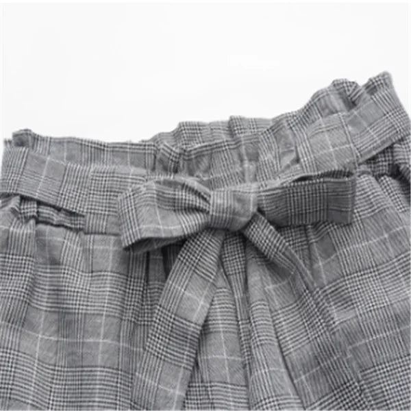 High-Waisted Casual Pants with Tapered Legs