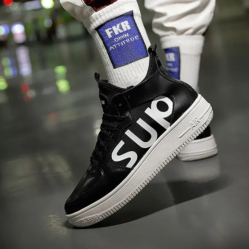 Men's Yellow High-Top Sneakers for Fall/Winter 45-46