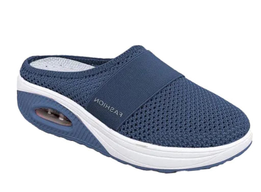 Plus Size Wedge Heel Baotou Mesh Casual Slippers