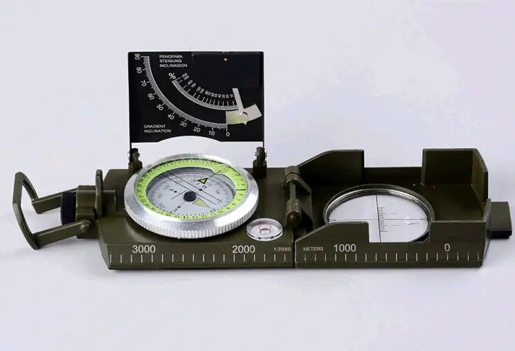 Compass and Inclination Meter with Degree Scale