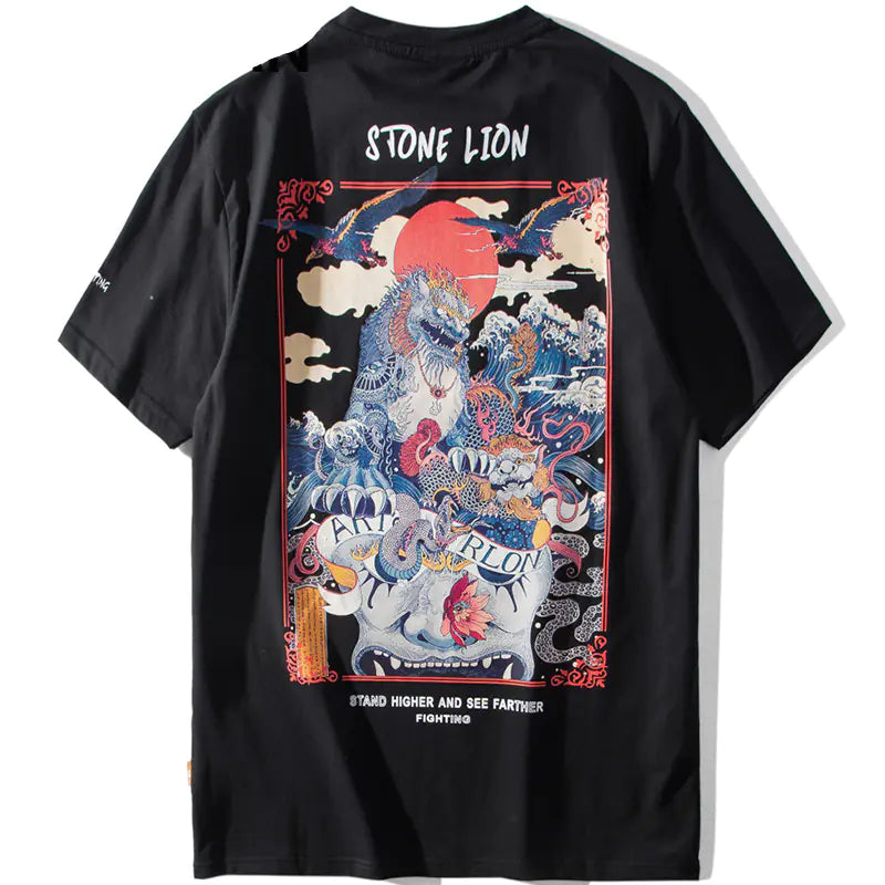 Men's Cotton Short Sleeve T-Shirt with Print Design