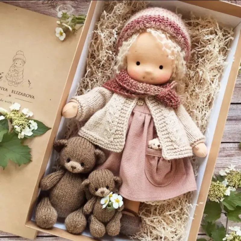 Handmade Mini Dress-Up Doll DIY Gift Box Set