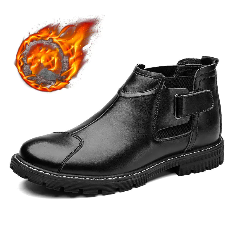 Trendy Retro Leather Tooling Boots for Men