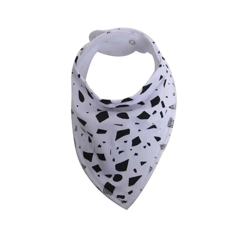 Cotton Cartoon Printed Triangle Scarf Bib