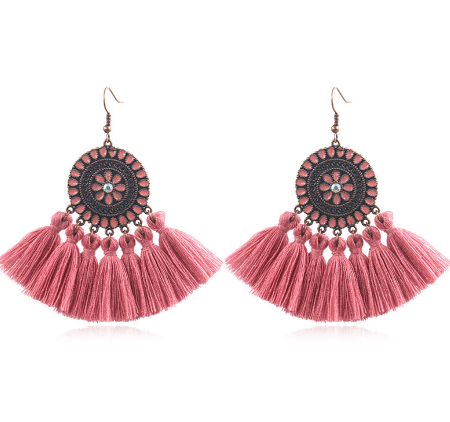 Sunflower Tassel Earrings (Tassel Earrings)