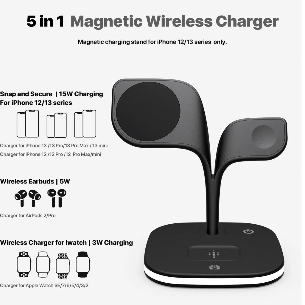 Magnetic 3-in-1 Wireless Charger