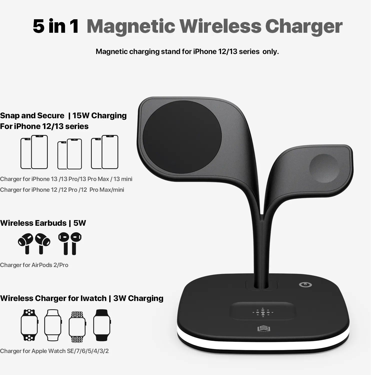 Magnetic 3-in-1 Wireless Charger