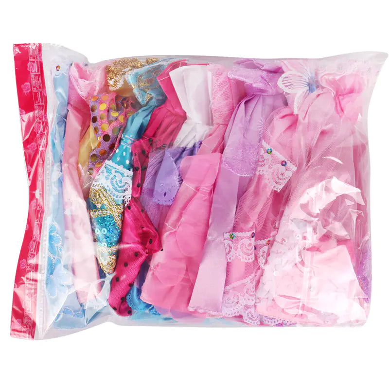 10-Piece Random Dress Set for Barbie Dolls