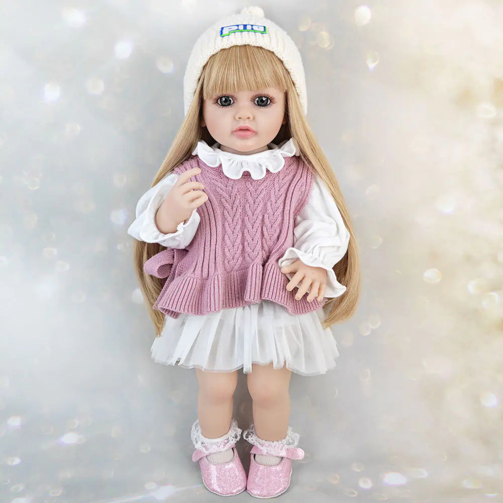 55cm Reborn Doll with Sweater Outfit for Girls