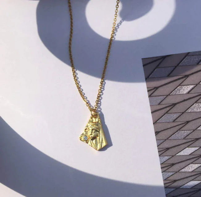 18K Gold Titanium Steel Irregular Choker Necklace