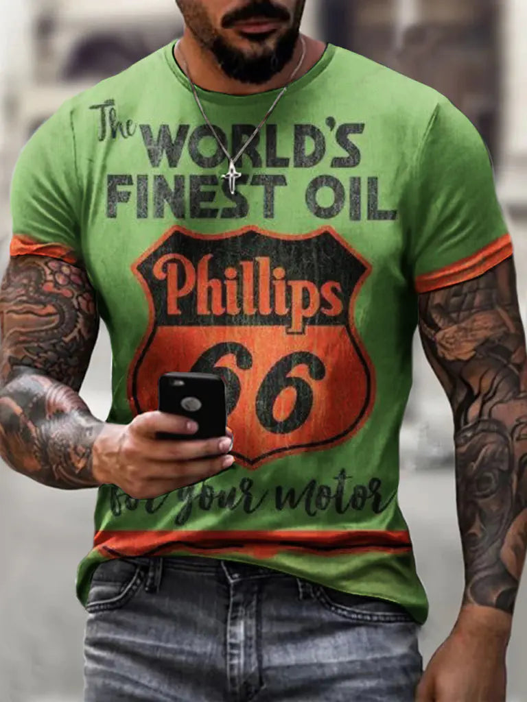 Men's Short Sleeve T-Shirt 3D Digital Print GULF
