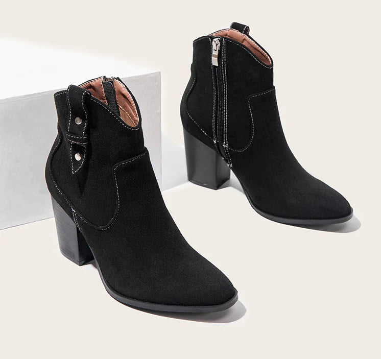 Fashionable Women's Martin Boots with Thick Heels